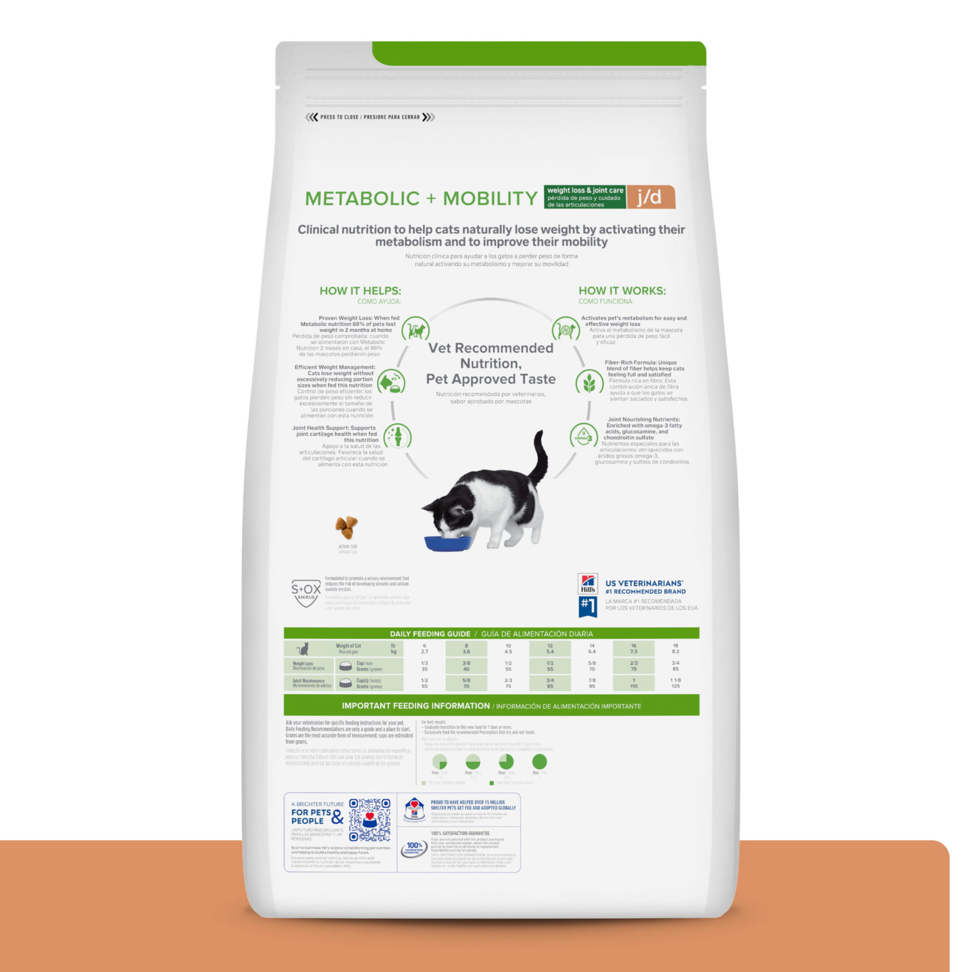 Hill's Prescription Diet Metabolic Weight + j/d Joint Care Dry Cat