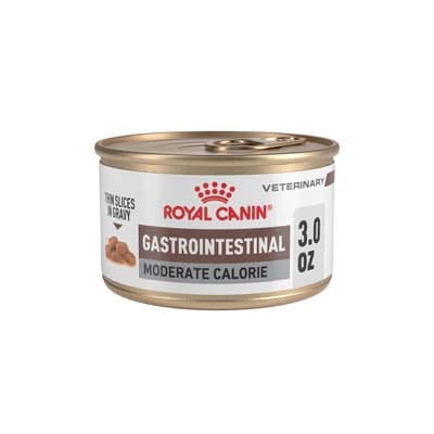 Royal Canin Veterinary Diet Adult Gastrointestinal Moderate Calorie Thin Slices in Gravy Canned Wet Cat Food