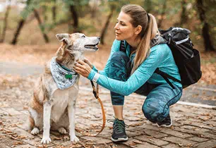 puppy hiking