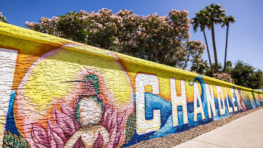 Colorful mural in Chandler, Arizona