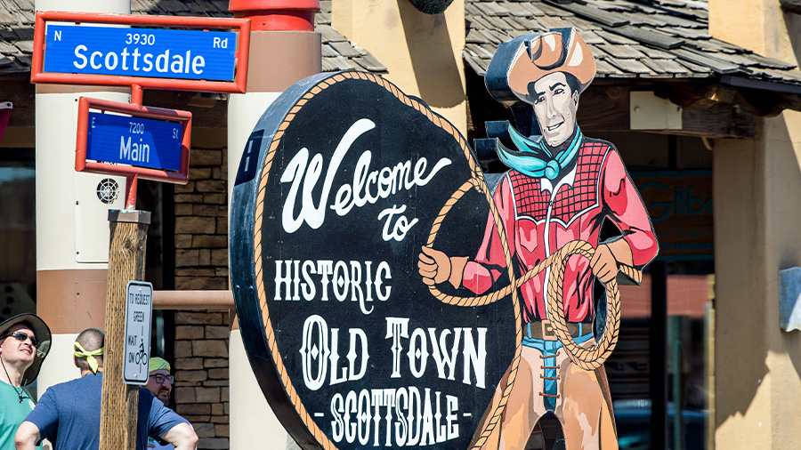 Welcome to Historic Old Town Scottsdale Sign