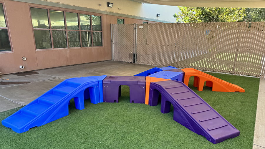 Outdoor play yard at VCA Bakersfield Animal Hospital