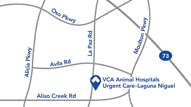 Map of VCA Animal Urgent Care Hospitals - Laguna Niguel