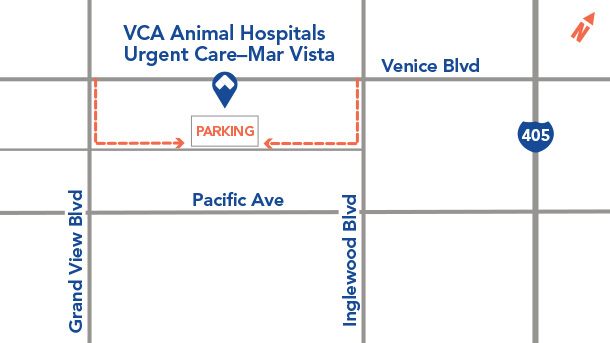 Parking Map Illustration for VCA Urgent Care Mar Vista