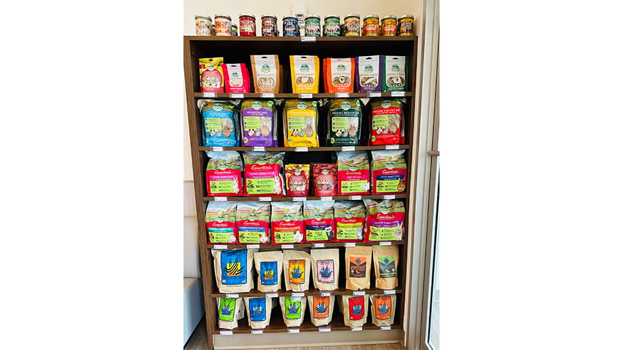 Pet food selection at VCA South Dade