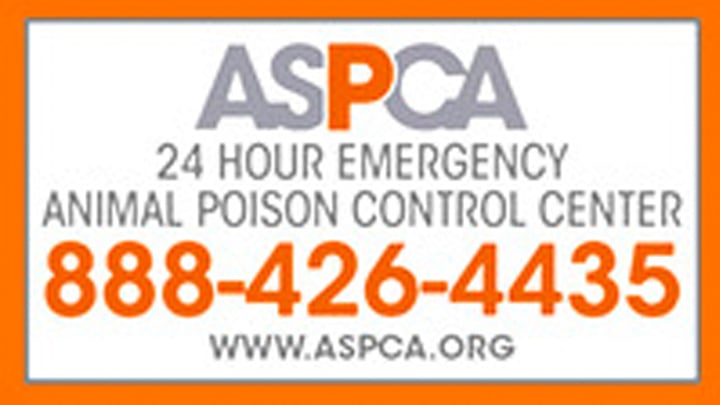 ASPCA 24 Hour Emergency Animal Poison Control Center