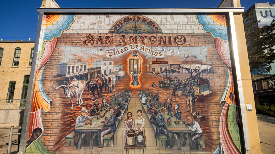 San Antonio Plaza De Armas mural