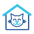 cat day care and boarding icon