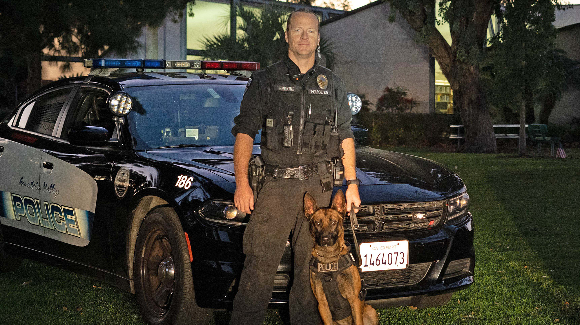 Cannon the K-9 with Officer