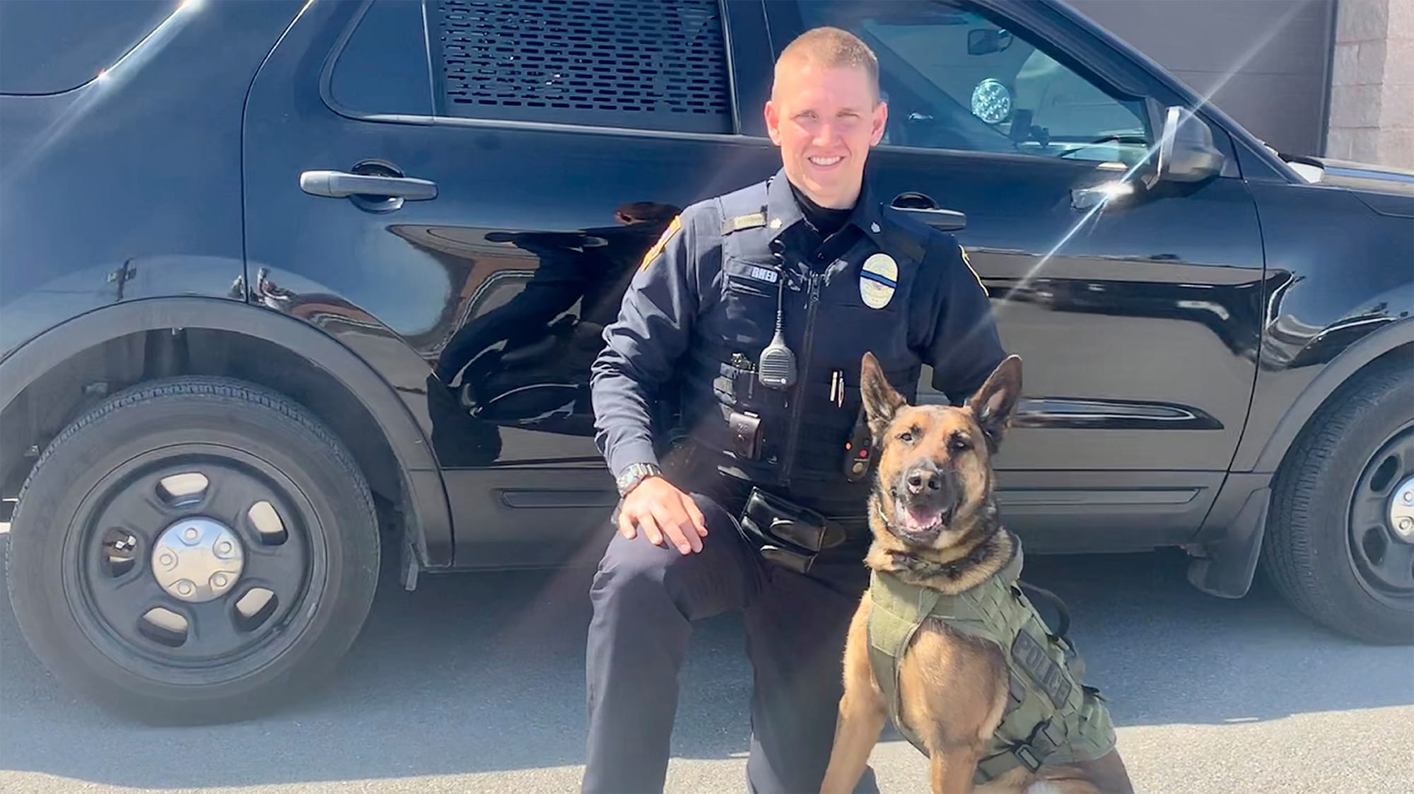 Ace the dog with Police Handler