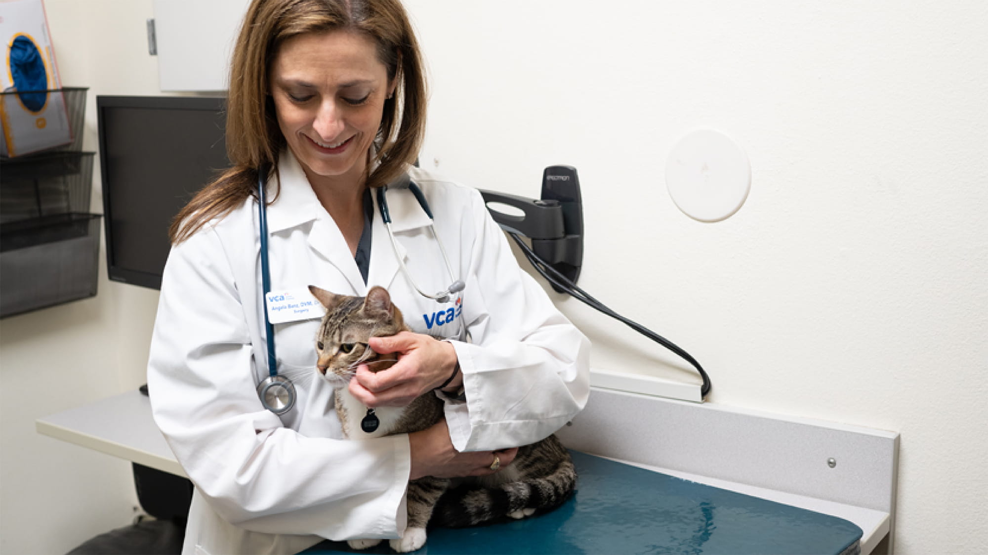 Captain Banz the cat with Dr. Banz